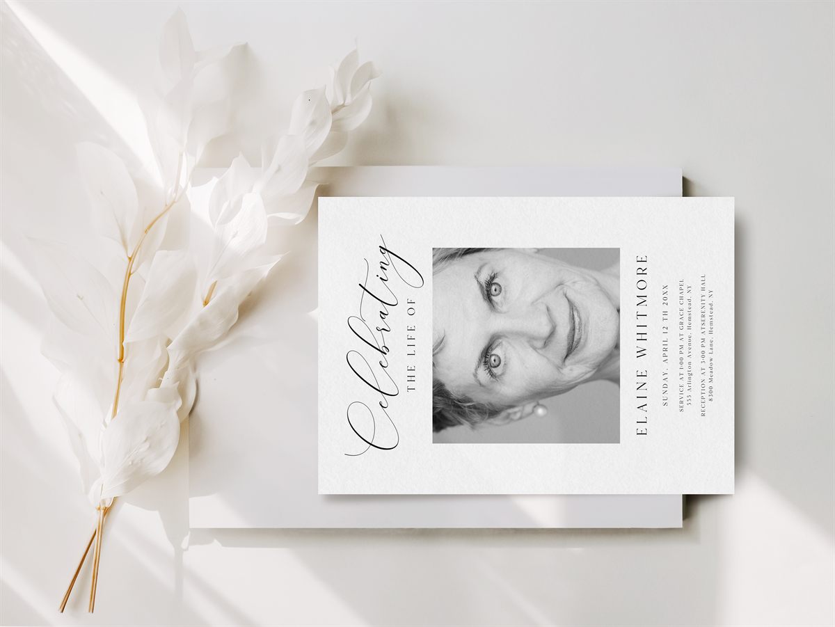 Classic Funeral Invite