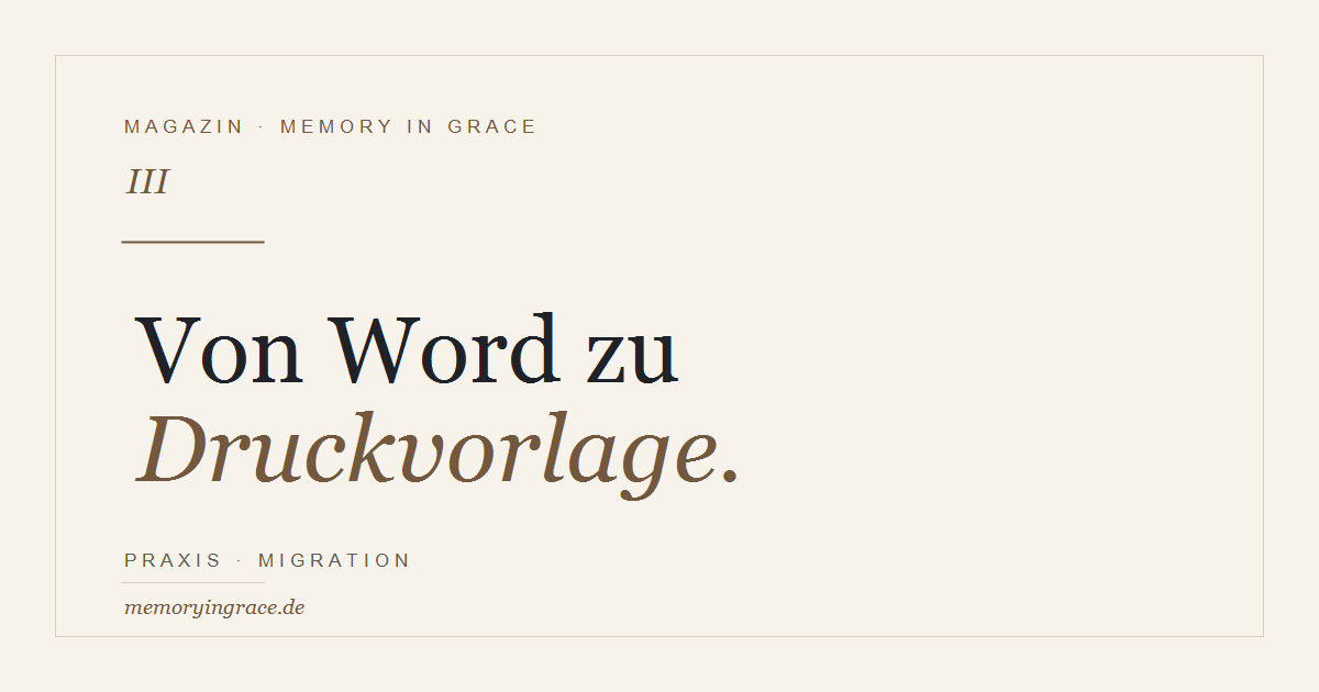 Von Word zu Druckvorlage